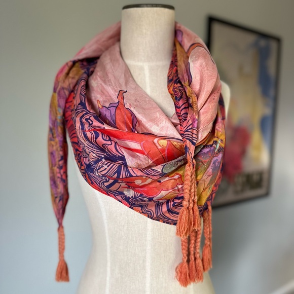 Powder Design 100% Silk Tropical Hummingbird Scarf - Picture 7 of 10